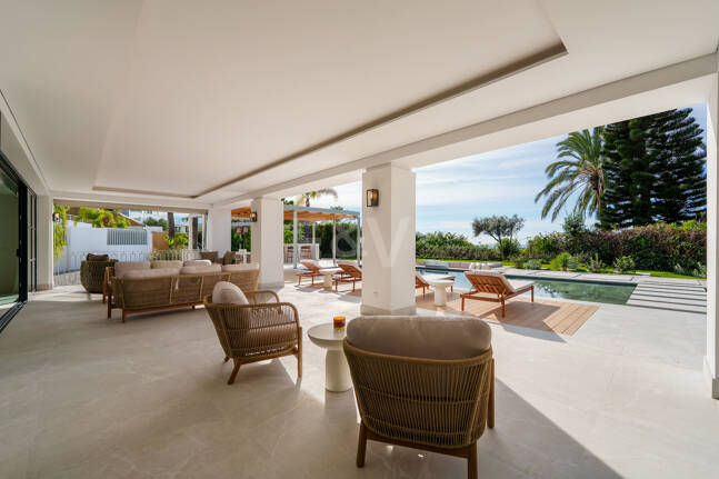 Verfeinertes mediterranee Villa mit Panoramablick aufs Meer