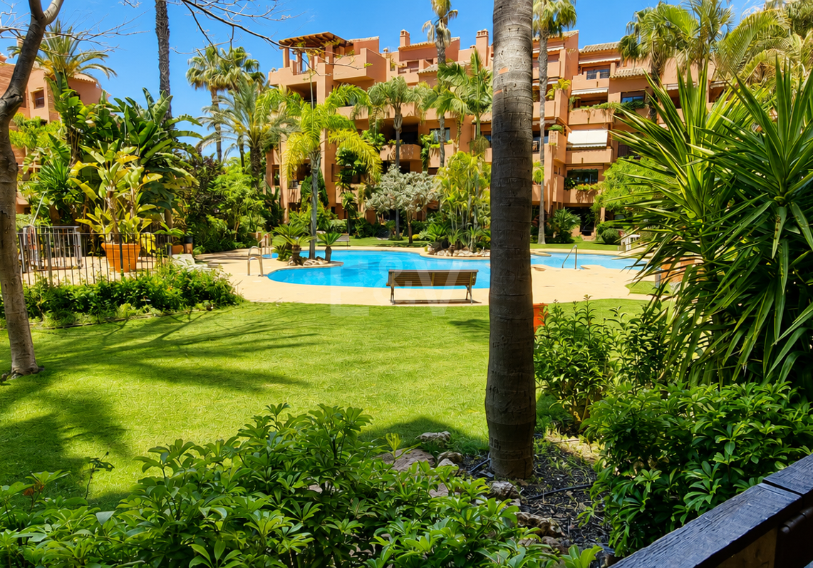 Alicate Playa Frontline Beach groundfloor apartment in el Rosario available for Long Term Rental