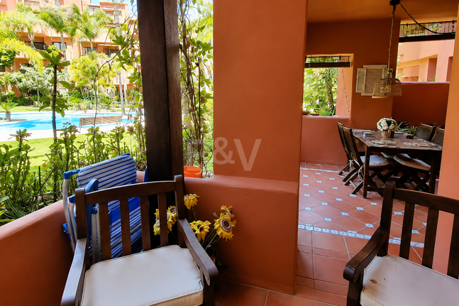 Alicate Playa Frontline Beach groundfloor apartment in el Rosario available for Long Term Rental