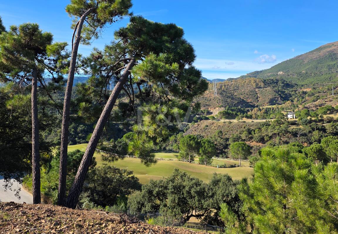 Front line Golf Plot with a project in La Zagaleta