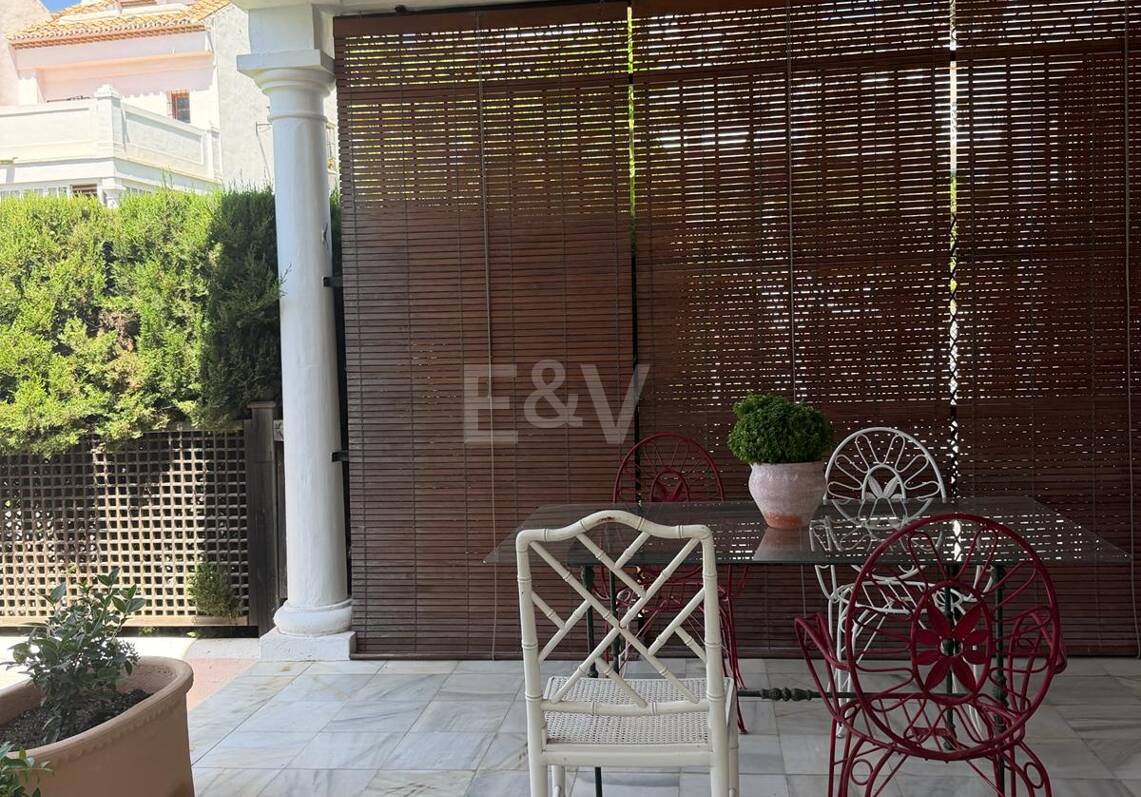 Andalusian charm in Nagüeles, Peaceful Garden Townhouse on Marbella's Golden Mile