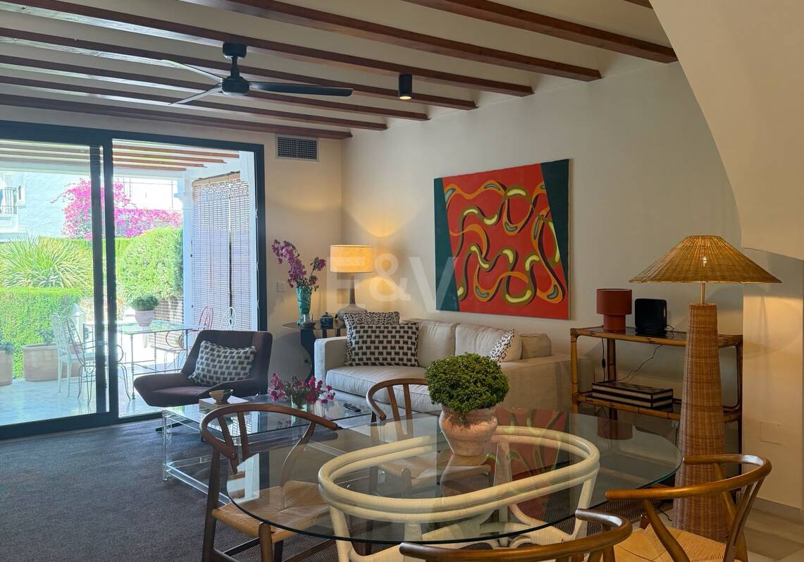Andalusian charm in Nagüeles, Peaceful Garden Townhouse on Marbella's Golden Mile