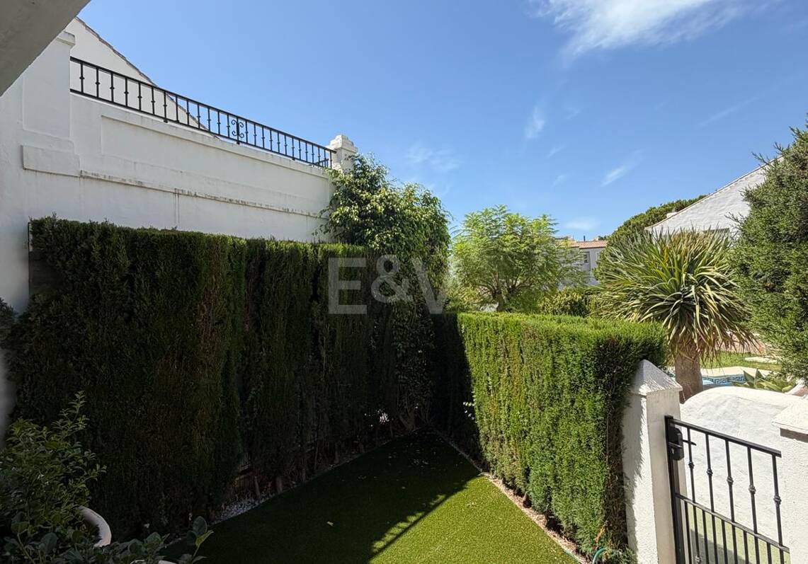 Andalusian charm in Nagüeles, Peaceful Garden Townhouse on Marbella's Golden Mile