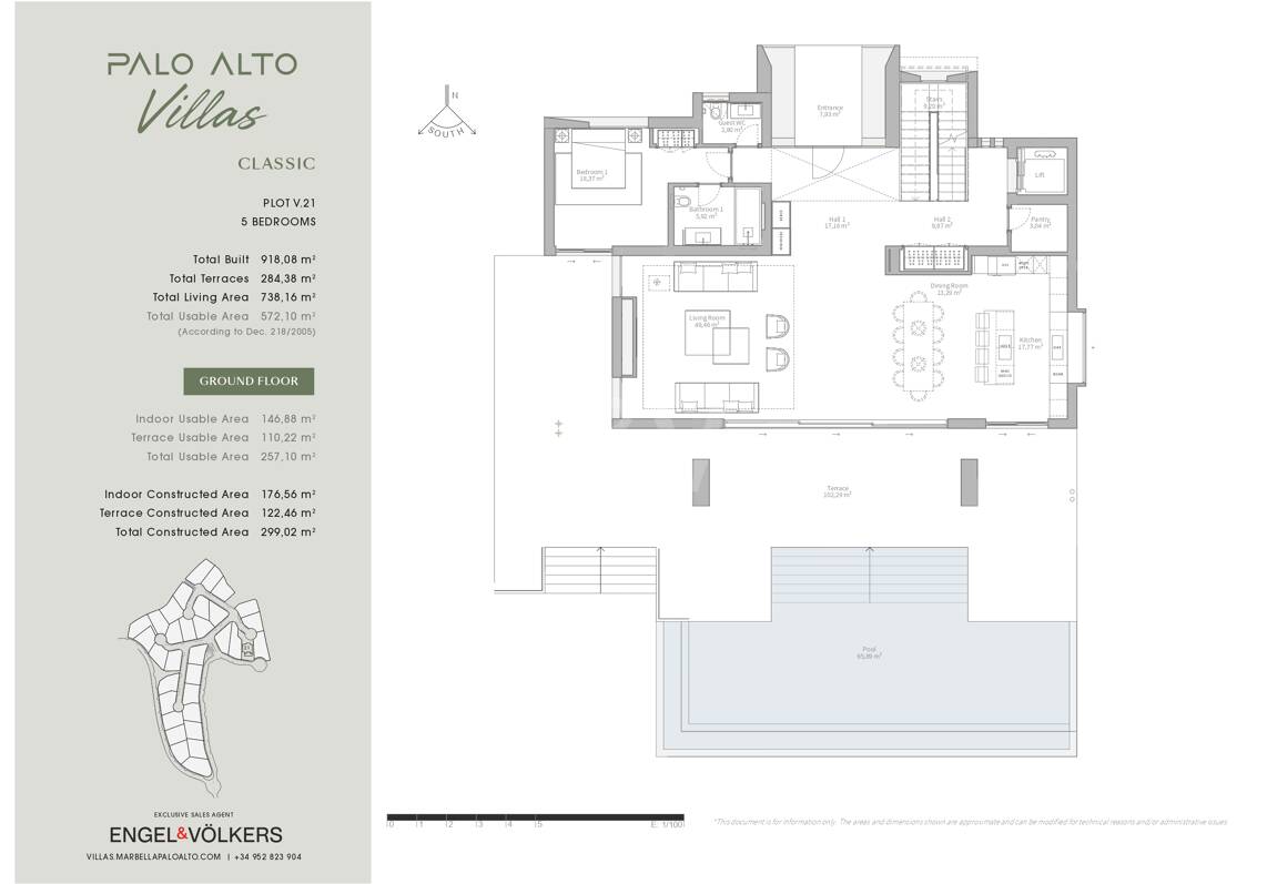Villa de cinco dormitorios con estilo de vida de resort en Palo Alto