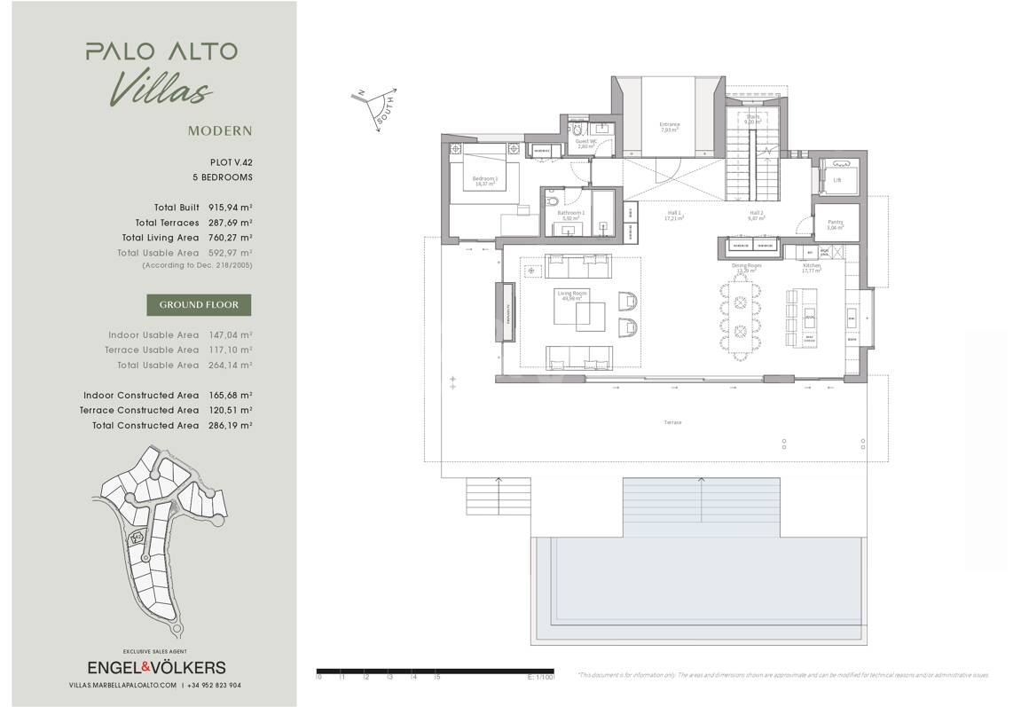 Elegante vivienda de cinco dormitorios con servicios propios de un resort en Palo Alto