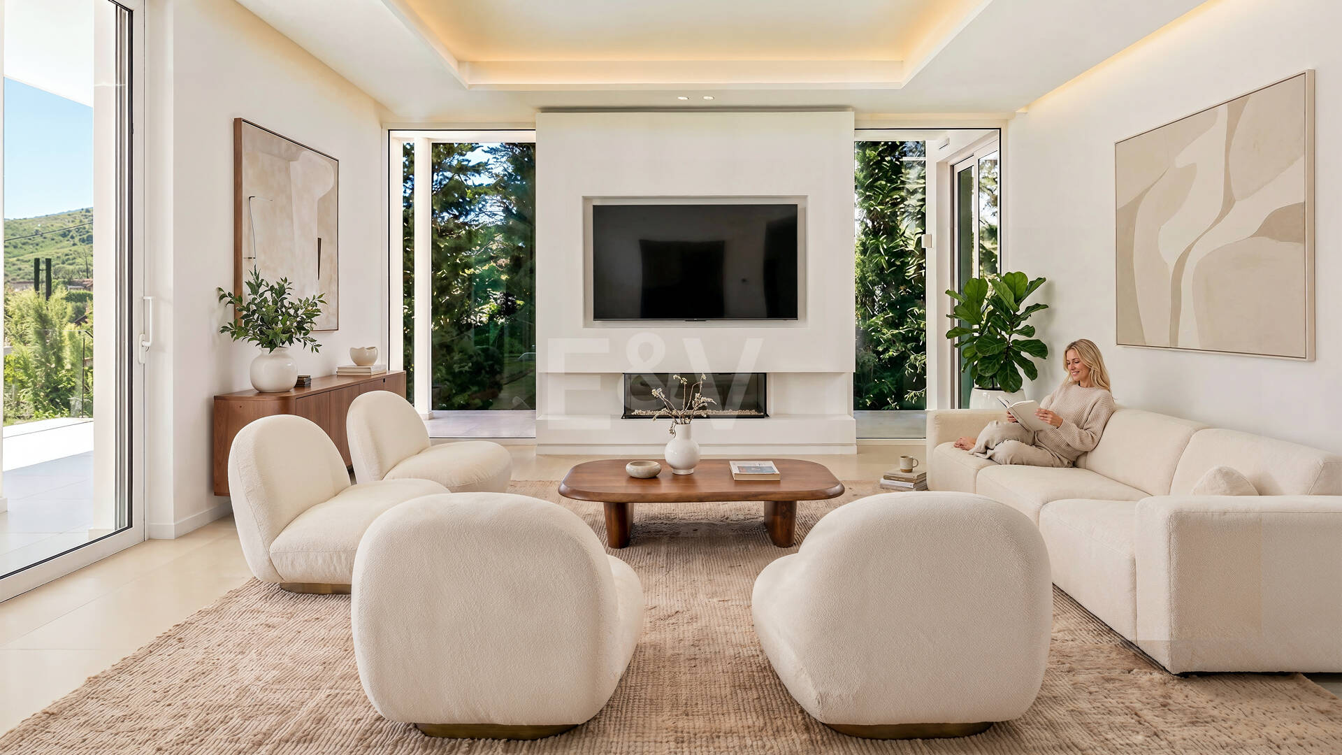 Elegante vivienda de cinco dormitorios con servicios propios de un resort en Palo Alto