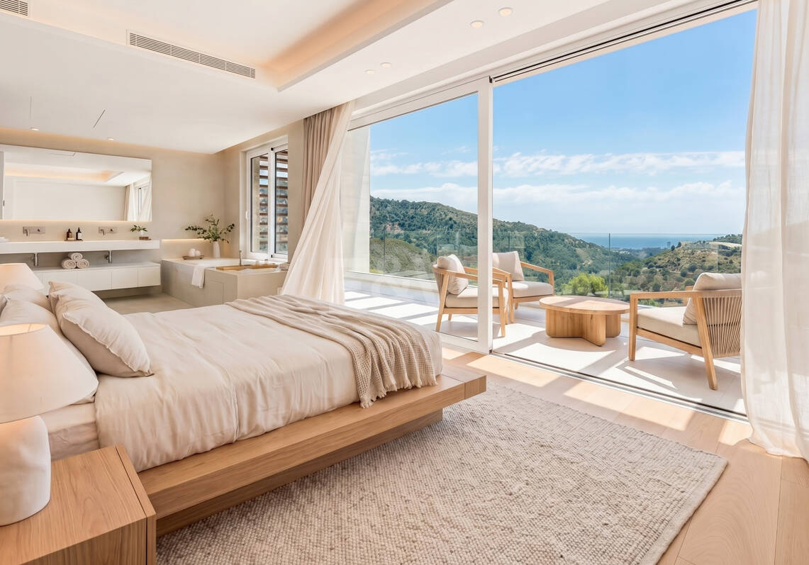 Villa with Double-Height living space and Panoramic Sea Views in Palo Alto