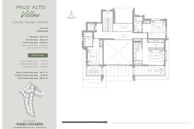 Villa con salón de doble altura y vistas panorámicas al mar en Palo Alto