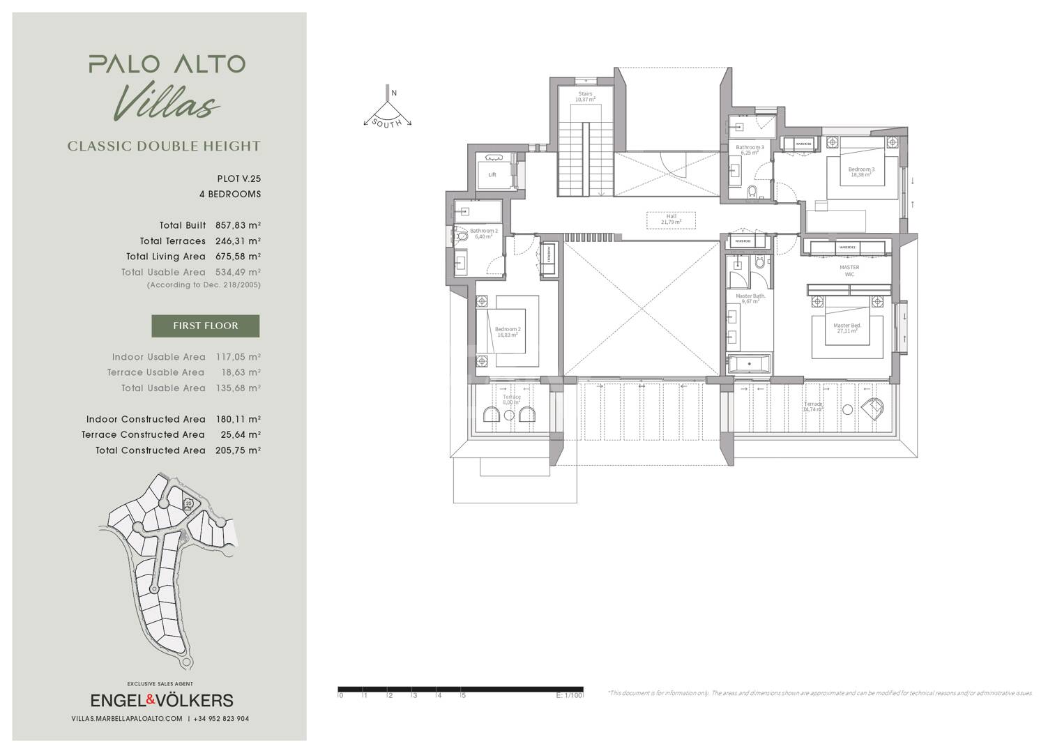 Villa con salón de doble altura y vistas panorámicas al mar en Palo Alto