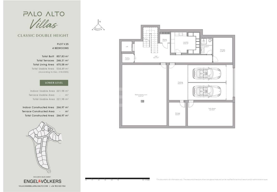 Villa con salón de doble altura y vistas panorámicas al mar en Palo Alto