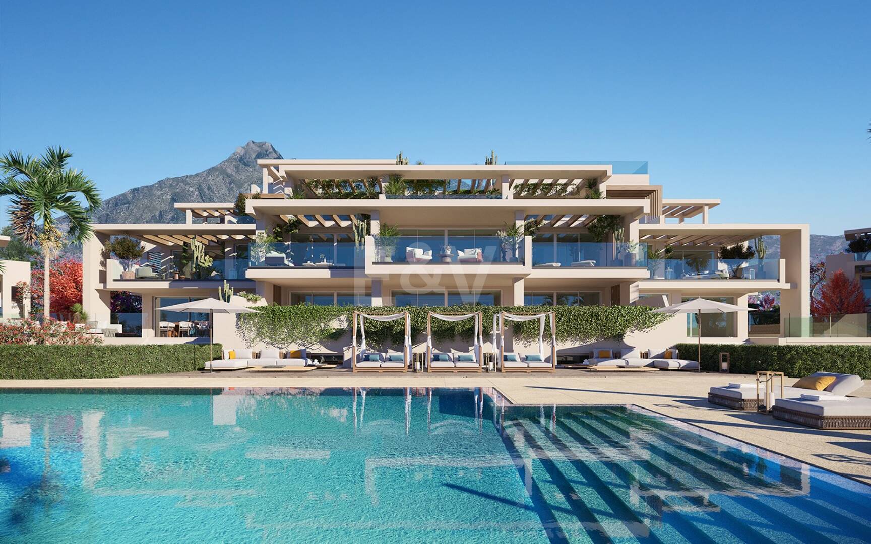 Luxury 3 Bedroom Semi Penthouse with Private Rooftop Pool on Marbella's Golden Mile