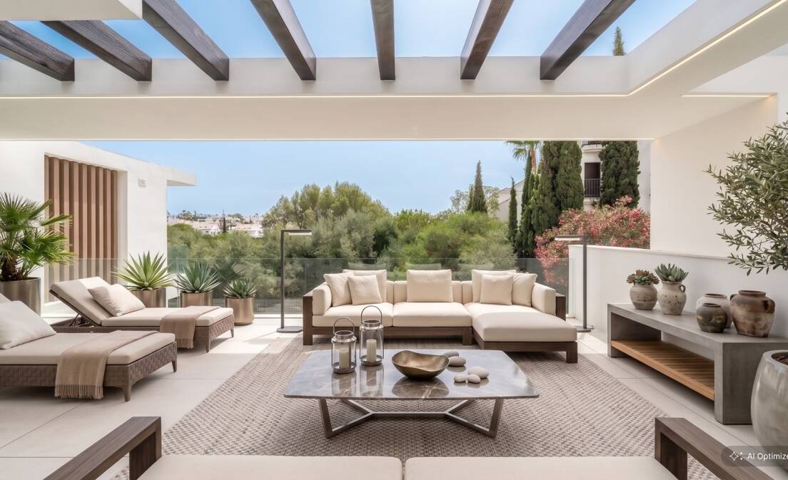 Este semi penthouse de lujo de tres dormitorios se encuentra en EARTH Marbella, una de las promociones residenciales boutique más...