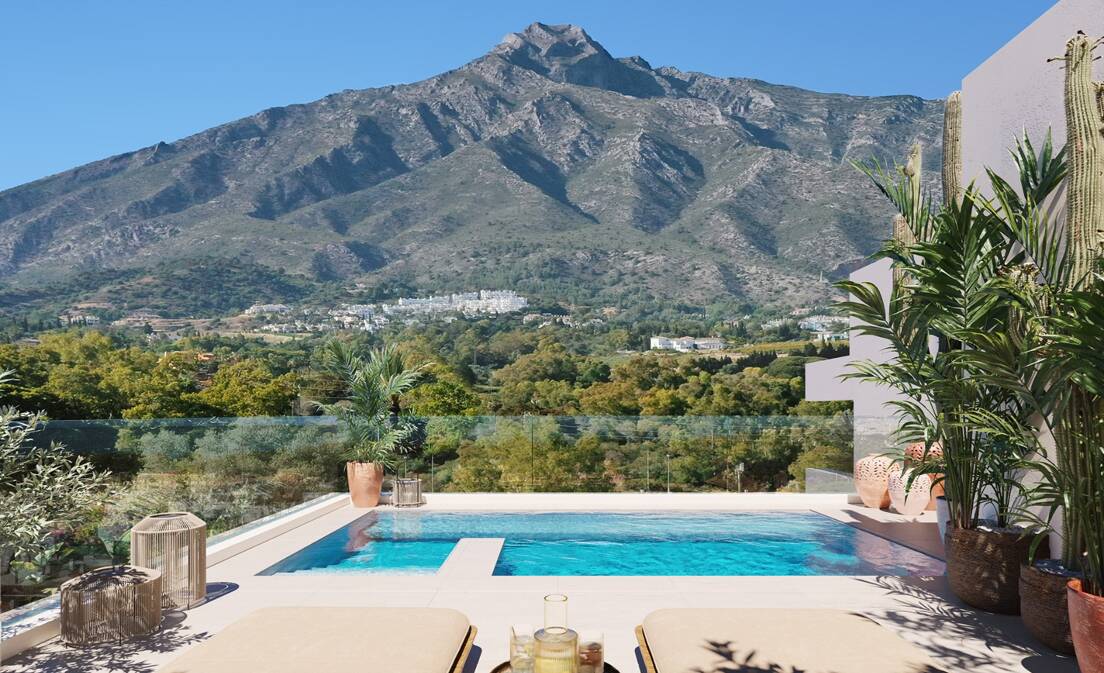 Luxury 3 Bedroom Semi Penthouse with Private Rooftop Pool on Marbella's Golden Mile