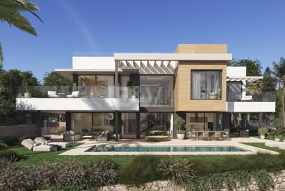 Villa moderne avec piscine privée et terrasse sur le toit