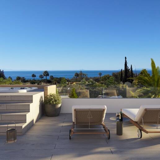Proyecto de villa contemporánea con licencia de obra y vistas al mar