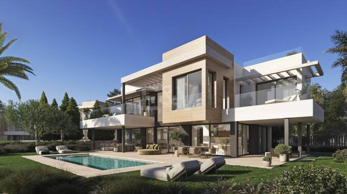 Villa moderna nueva con vistas panorámicas