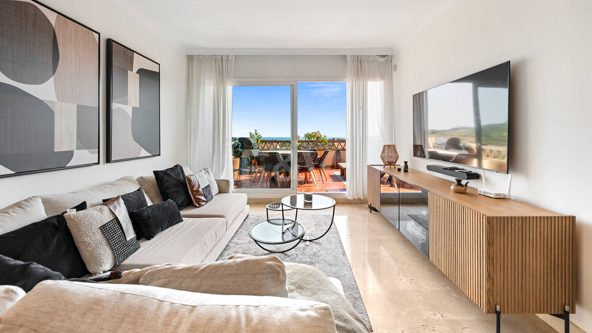 Ihr privater mediterraner Rückzugsort in Elviria – Langzeitmietwohnung mit Meerblick