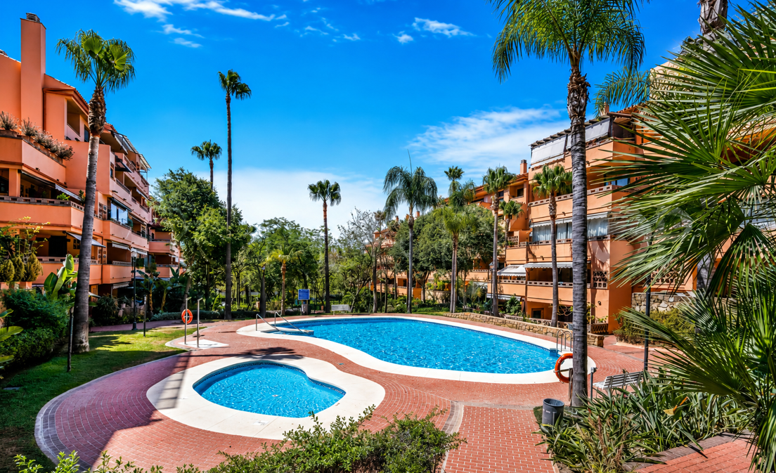 Enjoy Marbella's Golden Mile from this Bright Sea View Apartment