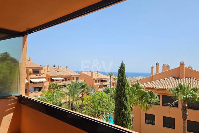 Enjoy Marbella's Golden Mile from this Bright Sea View Apartment