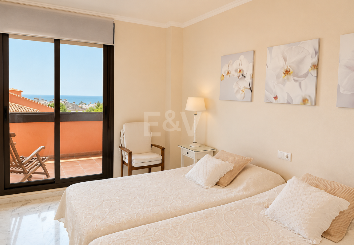 Enjoy Marbella's Golden Mile from this Bright Sea View Apartment
