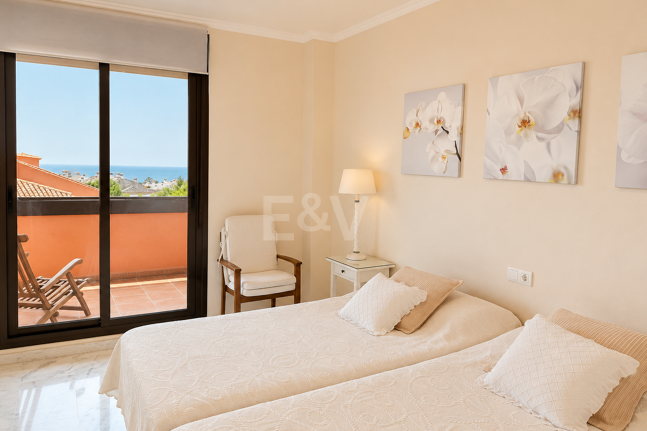 Enjoy Marbella's Golden Mile from this Bright Sea View Apartment