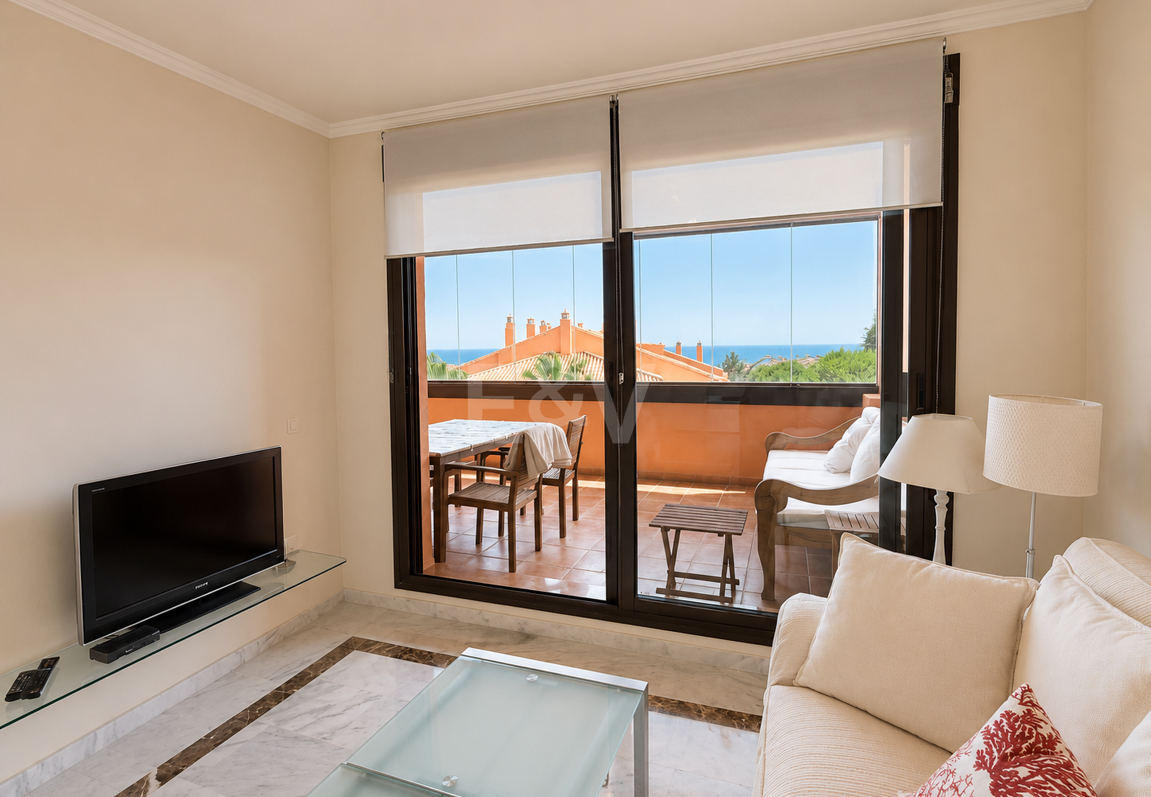 Enjoy Marbella's Golden Mile from this Bright Sea View Apartment