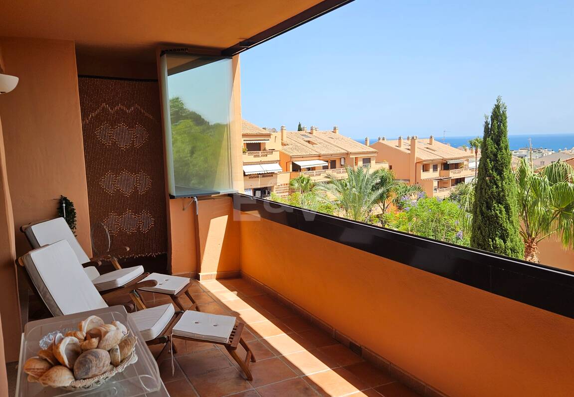 Enjoy Marbella's Golden Mile from this Bright Sea View Apartment