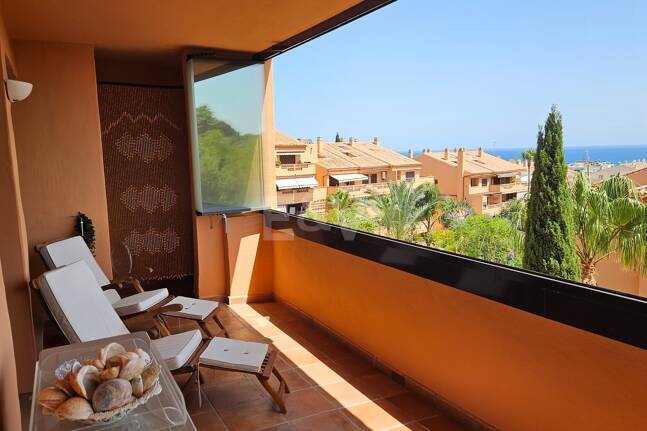 Enjoy Marbella's Golden Mile from this Bright Sea View Apartment