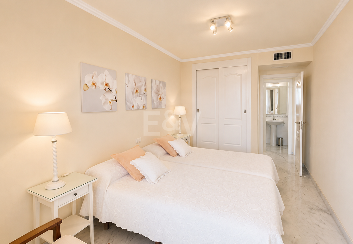 Enjoy Marbella's Golden Mile from this Bright Sea View Apartment