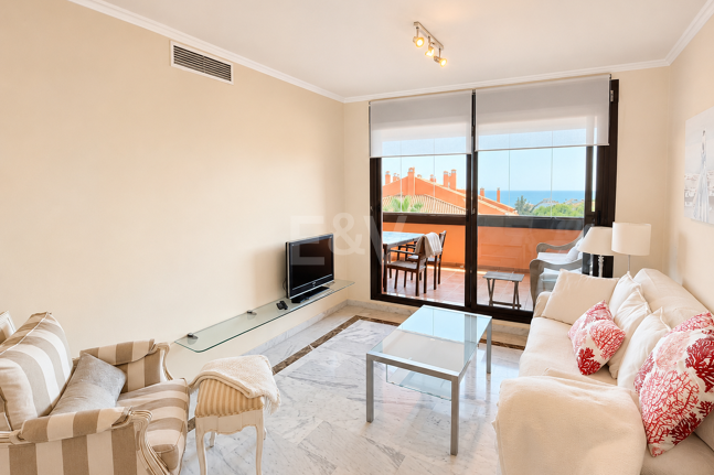 Enjoy Marbella's Golden Mile from this Bright Sea View Apartment
