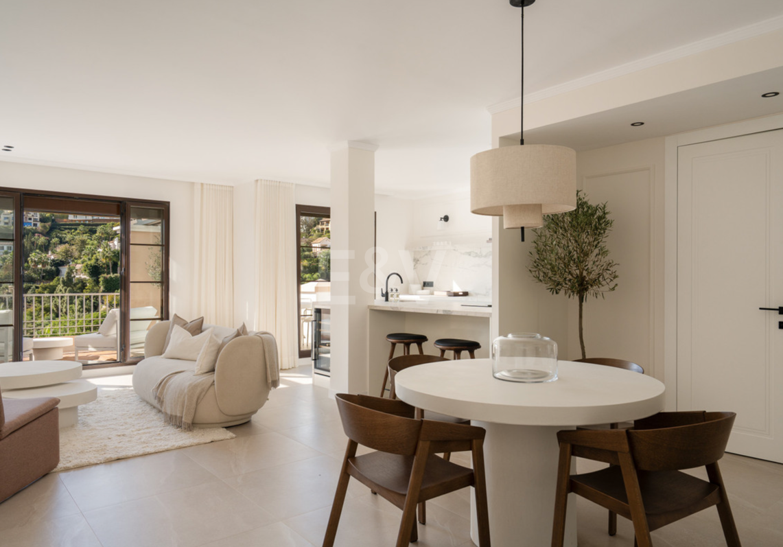 Wyjątkowy penthouse Corner z Golf i Mountain Views