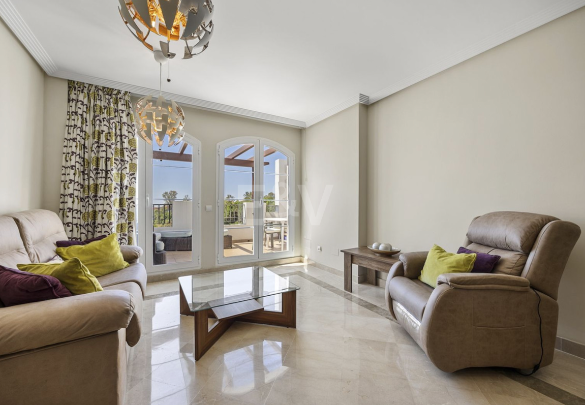 Frontline Golf Penthouse with Expansive Solarium and Sea Views