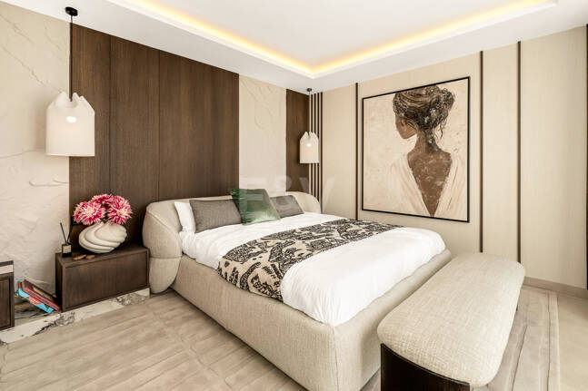Villa nueva llave en mano con solárium en la Milla de Oro de Marbella