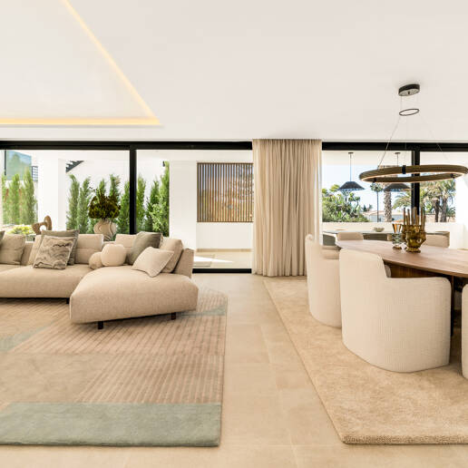 Villa nueva llave en mano con solárium en la Milla de Oro de Marbella