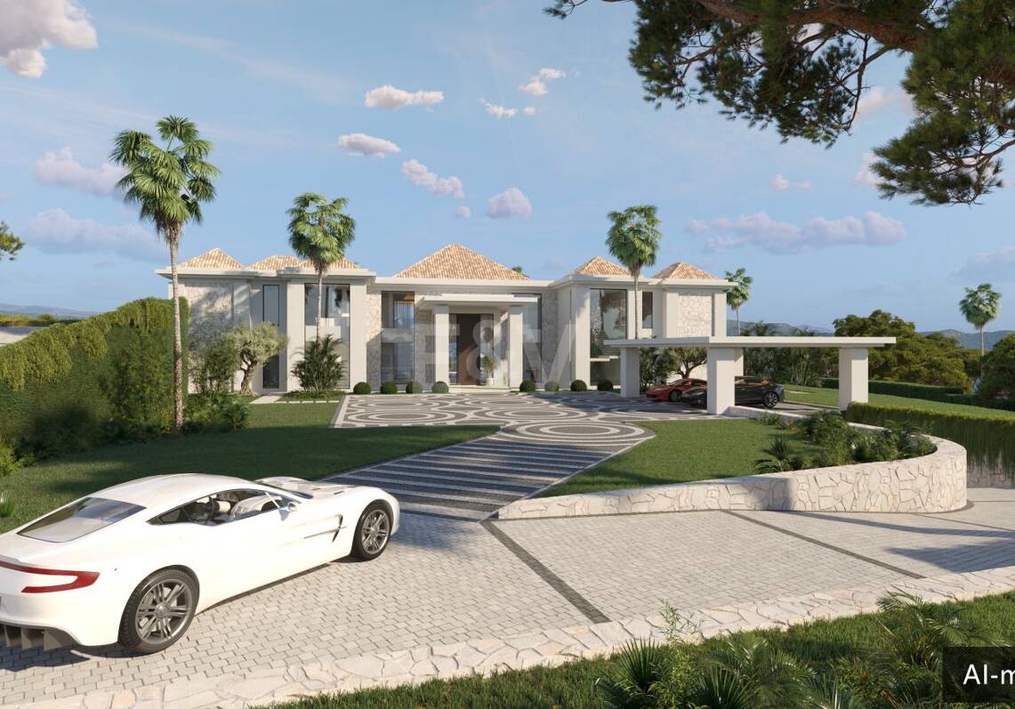 Excepcional parcela edificable con vistas al mar y proyecto aprobado en La Zagaleta