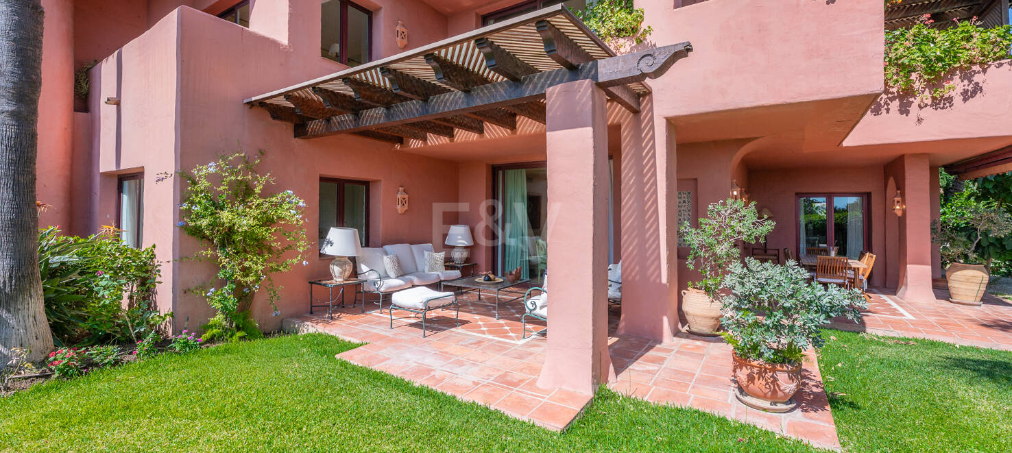 Appartement rez de chaussée à louer en Marbella Golden Mile, Marbella (Toutes les zones)