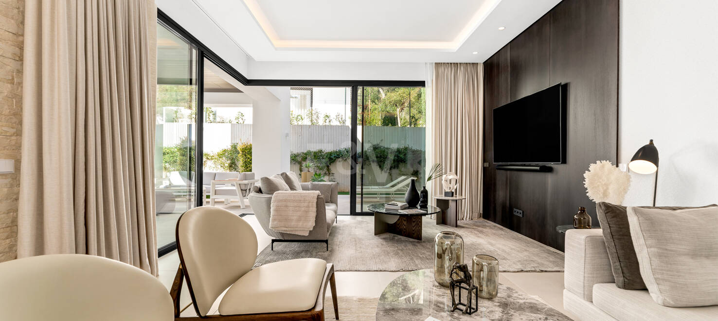 Luxusvilla in geschlossener Wohnanlage in fußläufiger Entfernung zum Strand