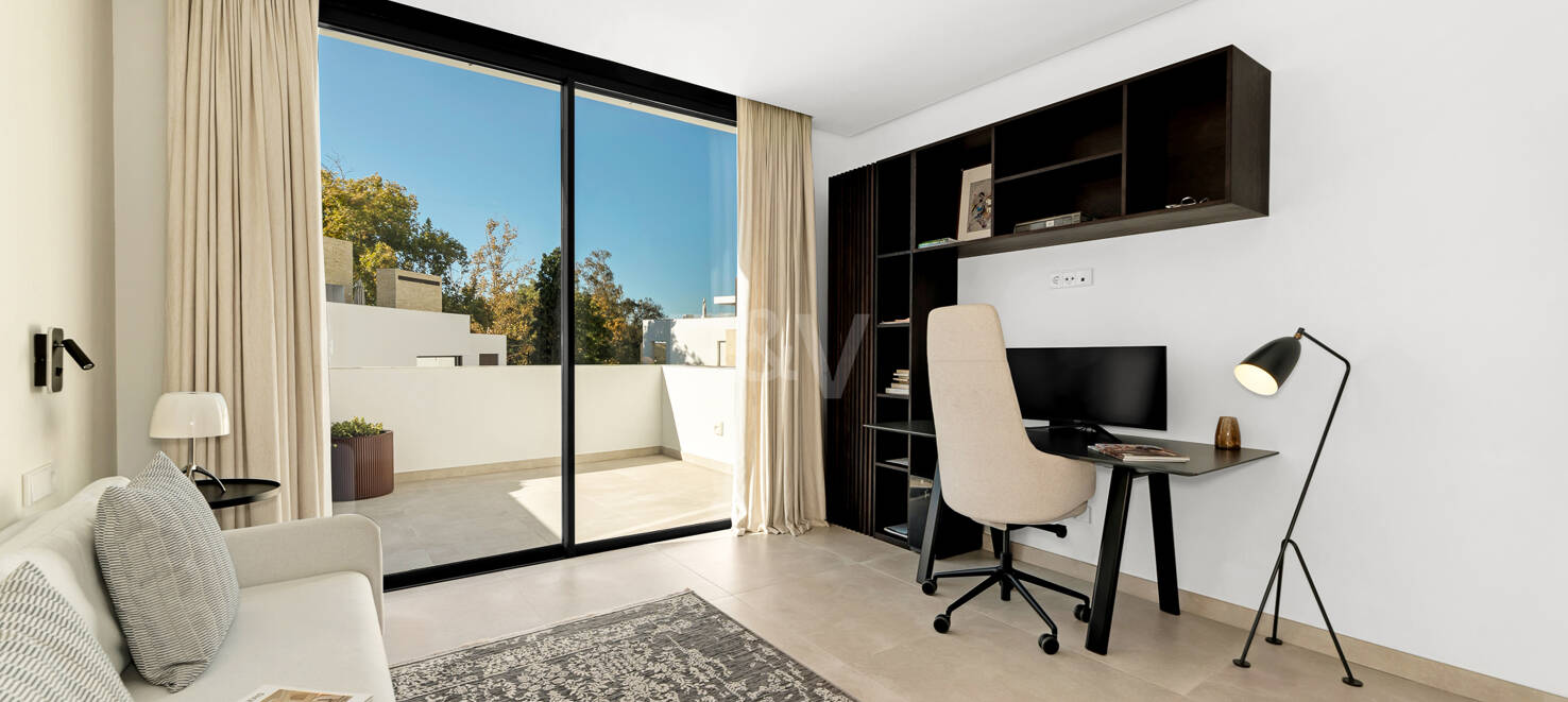 Luxusvilla in geschlossener Wohnanlage in fußläufiger Entfernung zum Strand