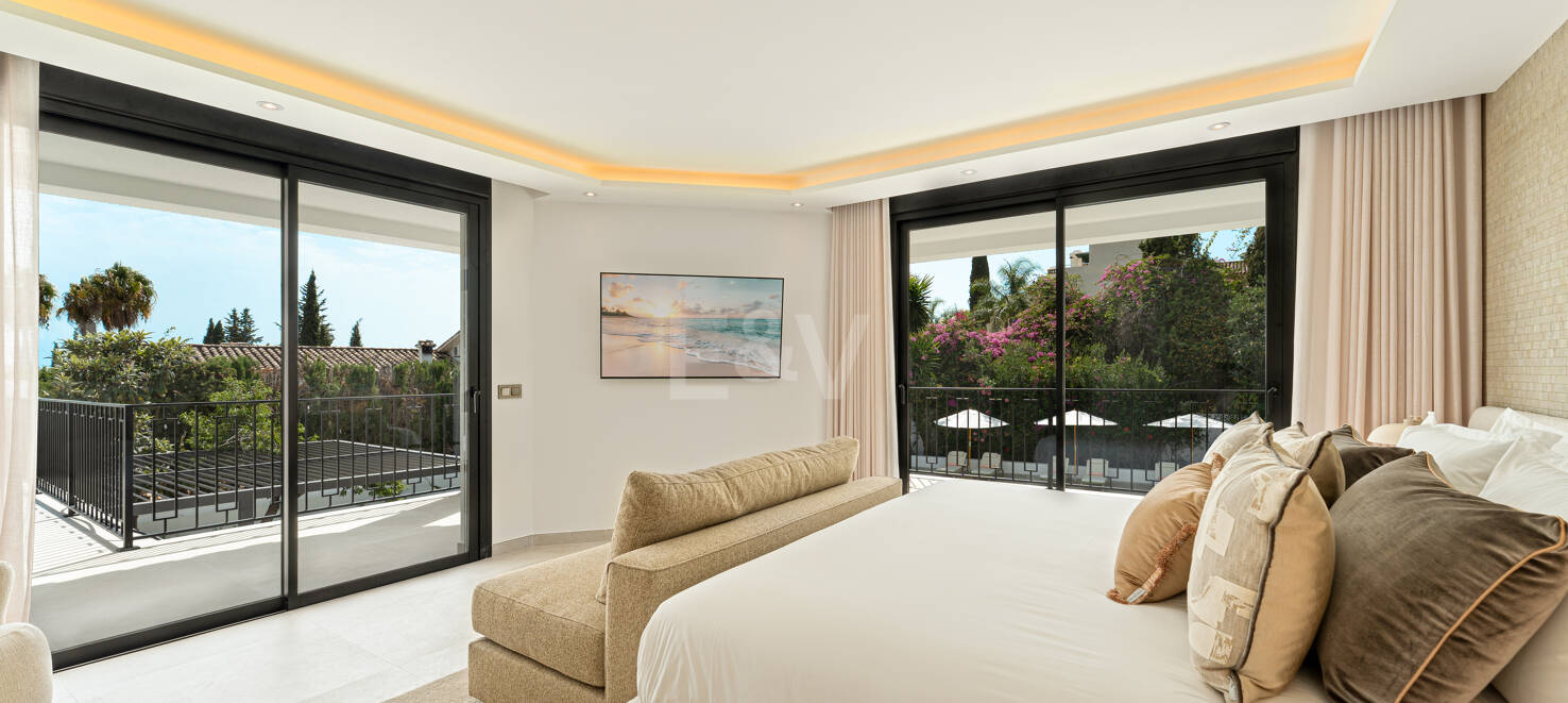 Luxuriöse Modernisierte Villa mit Meerblick an der Goldenen Meile von Marbella