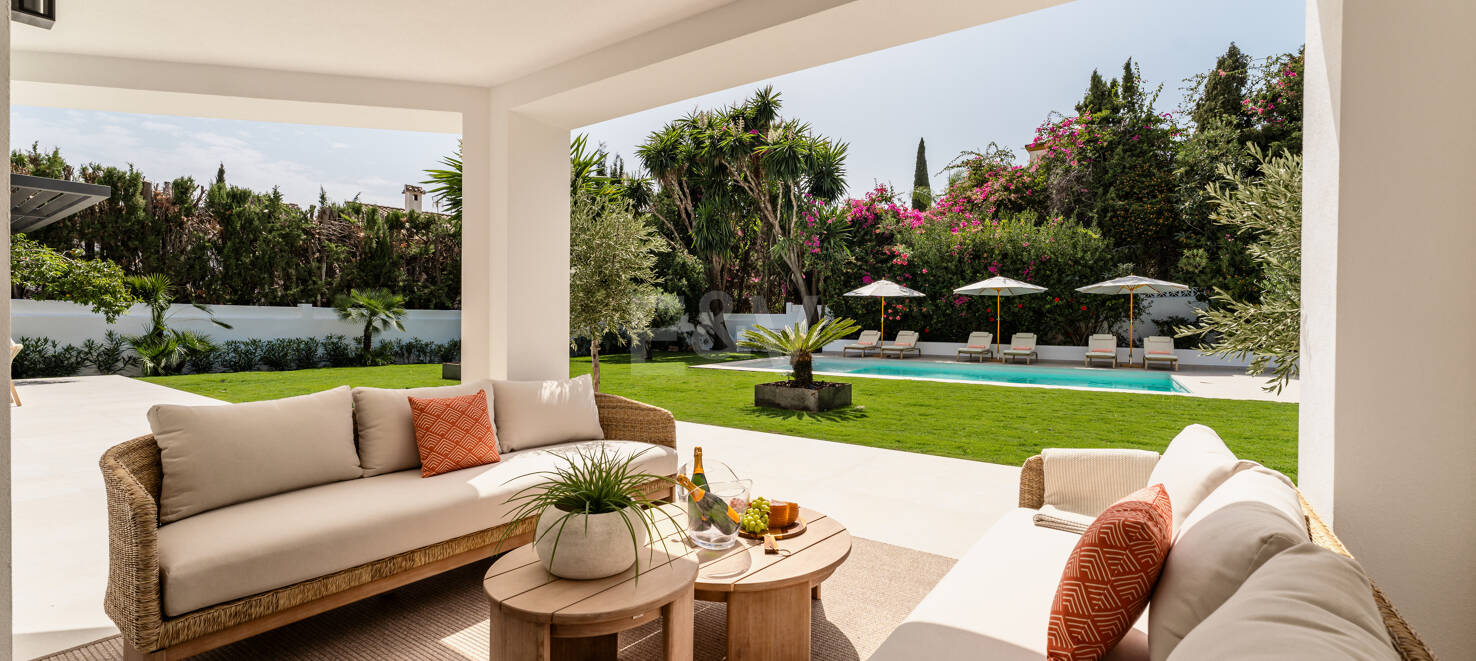 Luxuriöse Modernisierte Villa mit Meerblick an der Goldenen Meile von Marbella