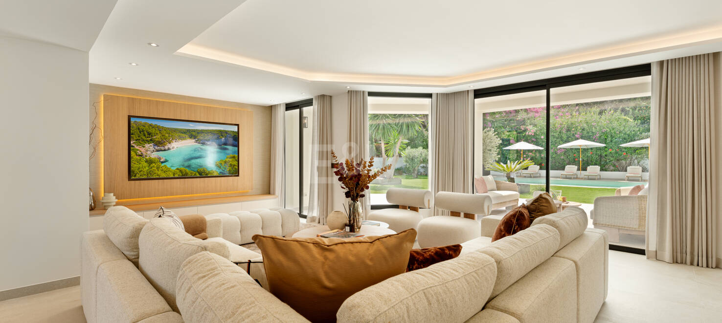 Luxuriöse Modernisierte Villa mit Meerblick an der Goldenen Meile von Marbella