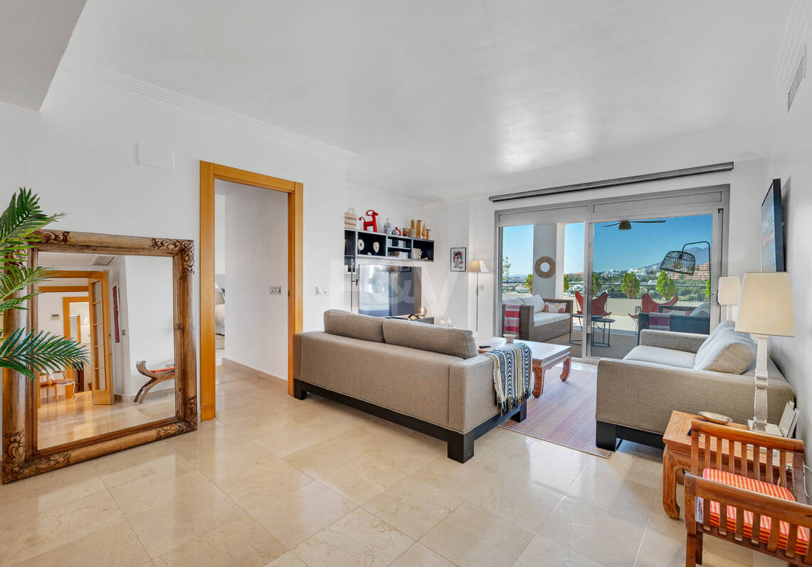 Exclusive Golf Apartment with Large Terrace and Panoramic Golf and Sea Views