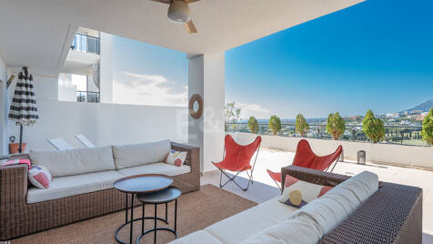 Exclusive Golf Apartment with Large Terrace and Panoramic Golf and Sea Views