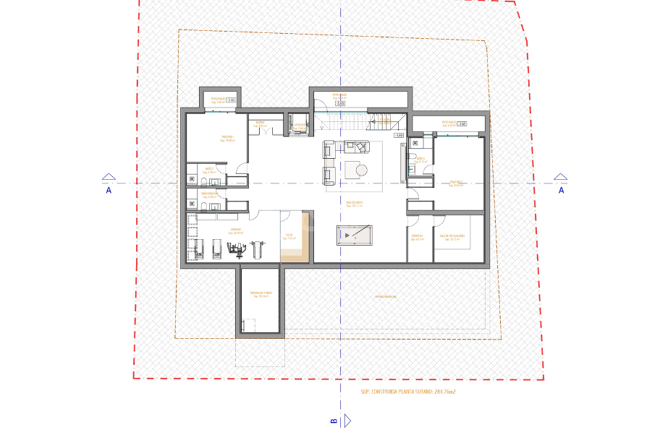 Terrain, projet et licence pour construire une villa moderne près de la plage