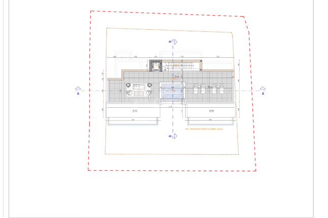 Terrain, projet et licence pour construire une villa moderne près de la plage