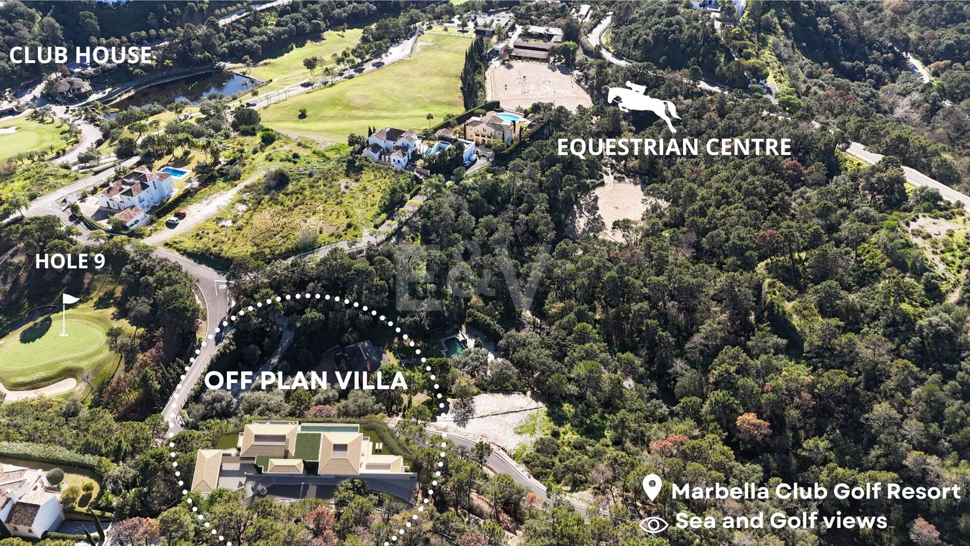 Villa hors plan de luxe dans un complexe de golf prestigieux avec 24h de sécurité