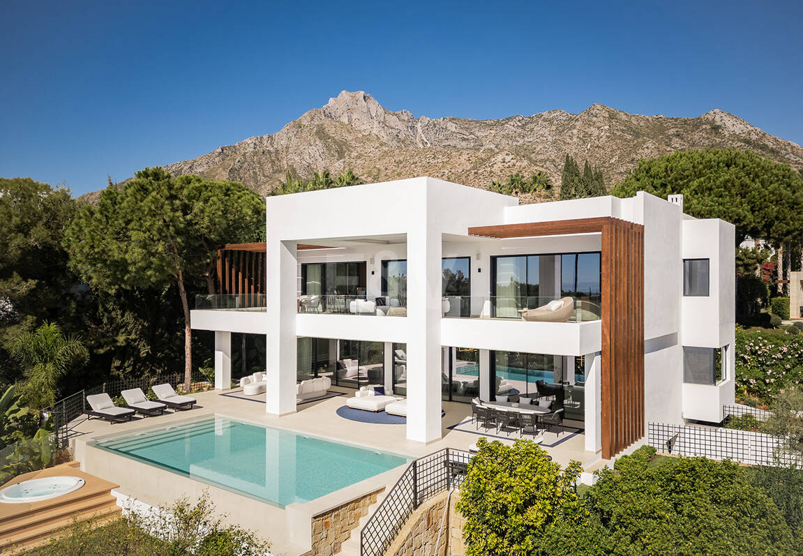 Sierra Blanca Contemporary Villa with Mediterranean Views