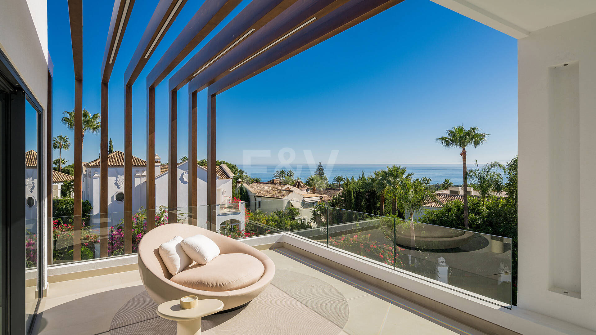 Sierra Blanca Contemporary Villa with Mediterranean Views