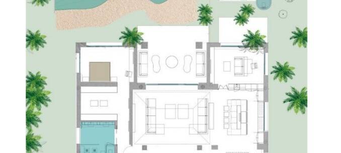 Tropisches Oase mit verborgenem Höhlen-Spa und Wasserfall