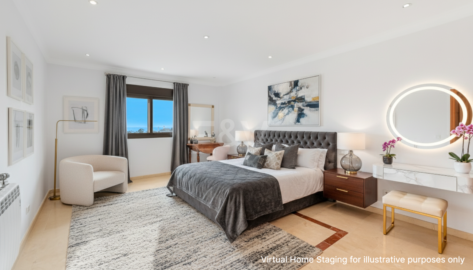 Bright Villa with Panoramic Sea Views and Rooftop Solarium